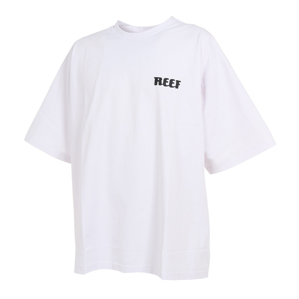 リーフ（REEF）（メンズ）ラッシュガード 半袖 Tシャツ UVカット 紫外線対策 ロゴ RFTEM2321 WHT Mサイズ