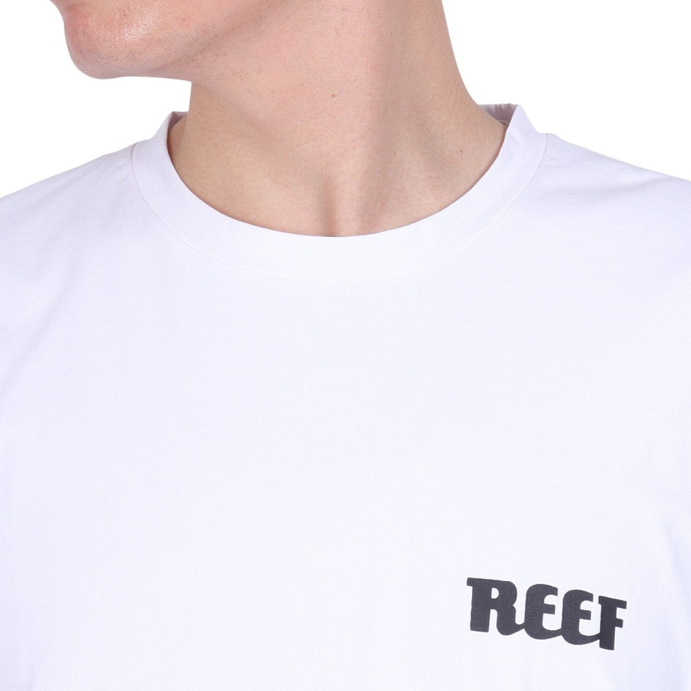 リーフ（REEF）（メンズ）ラッシュガード 半袖 Tシャツ UVカット 紫外線対策 ロゴ RFTEM2321 WHT LLサイズ