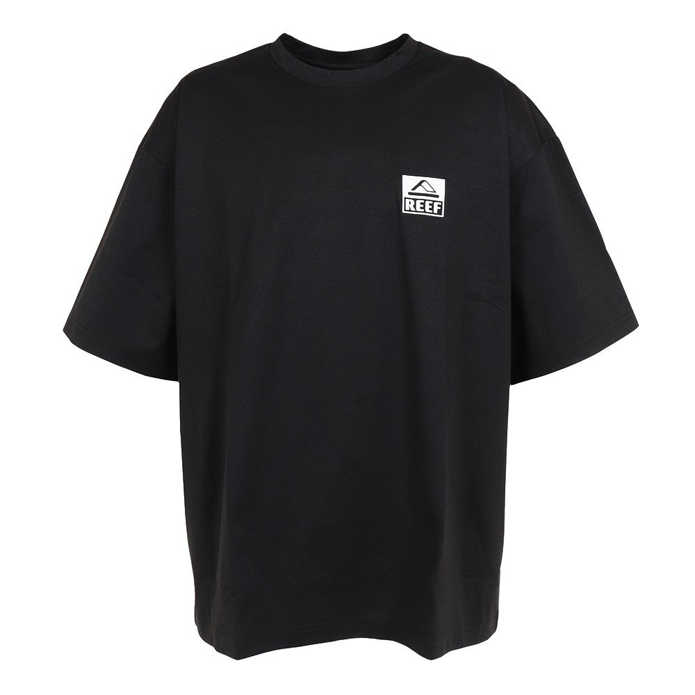 リーフ（REEF）（メンズ）ラッシュガード 半袖 Tシャツ UVカット 紫外線対策 ロゴ RFTEM2324 BLK Lサイズ