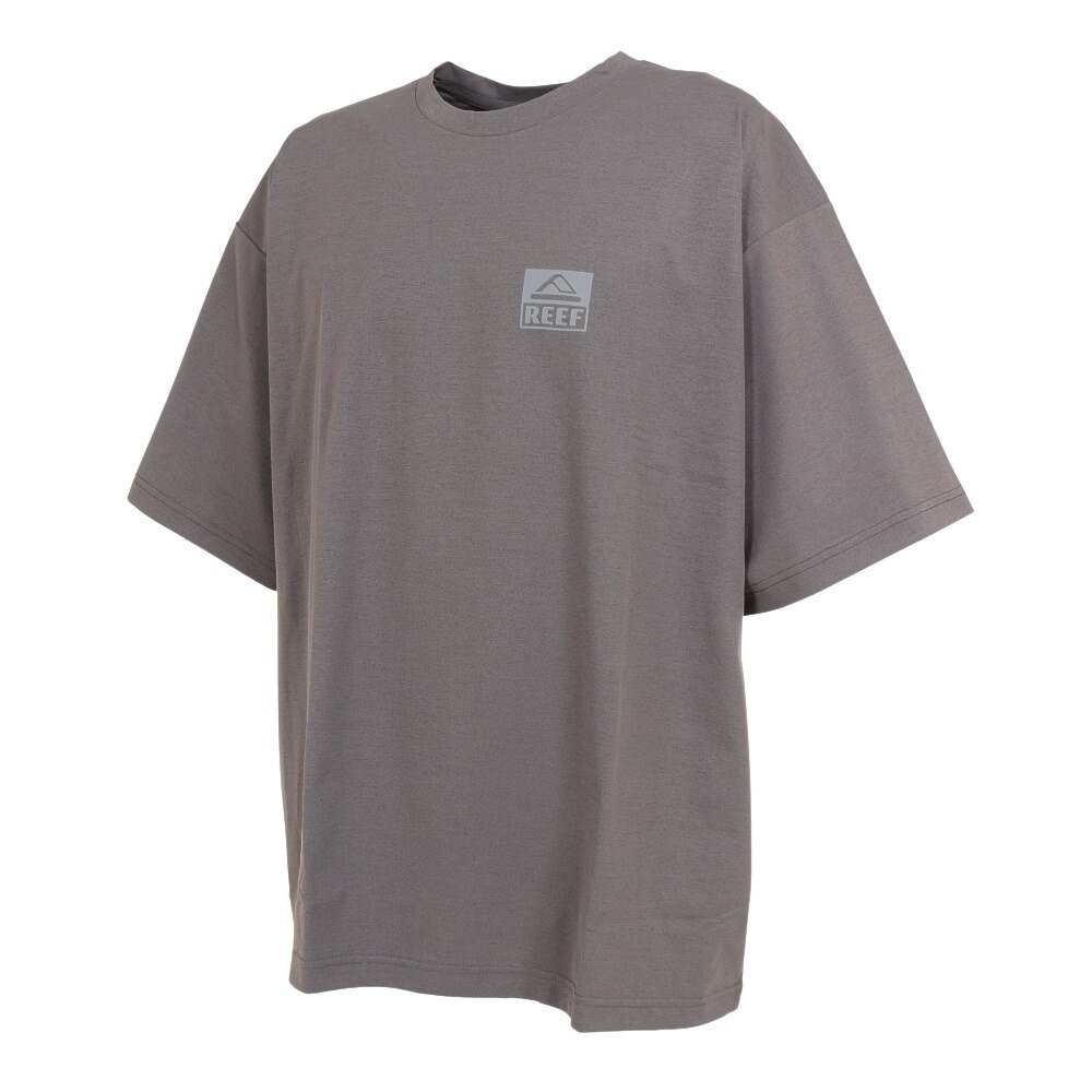 リーフ（REEF）（メンズ）ラッシュガード 半袖 Tシャツ UVカット 紫外線対策 ロゴ RFTEM2324 CHARCOAL Lサイズ