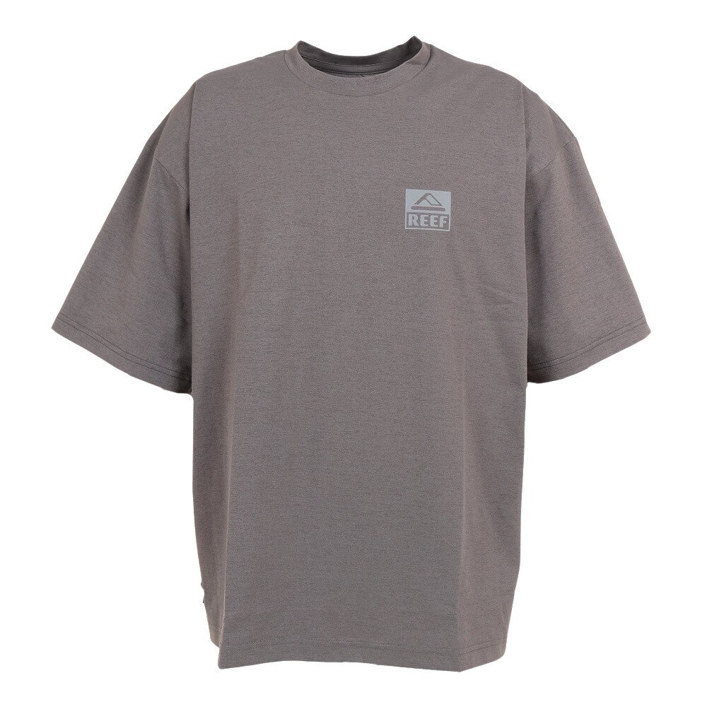 リーフ（REEF）（メンズ）ラッシュガード 半袖 Tシャツ UVカット 紫外線対策 ロゴ RFTEM2324 CHARCOAL Mサイズ