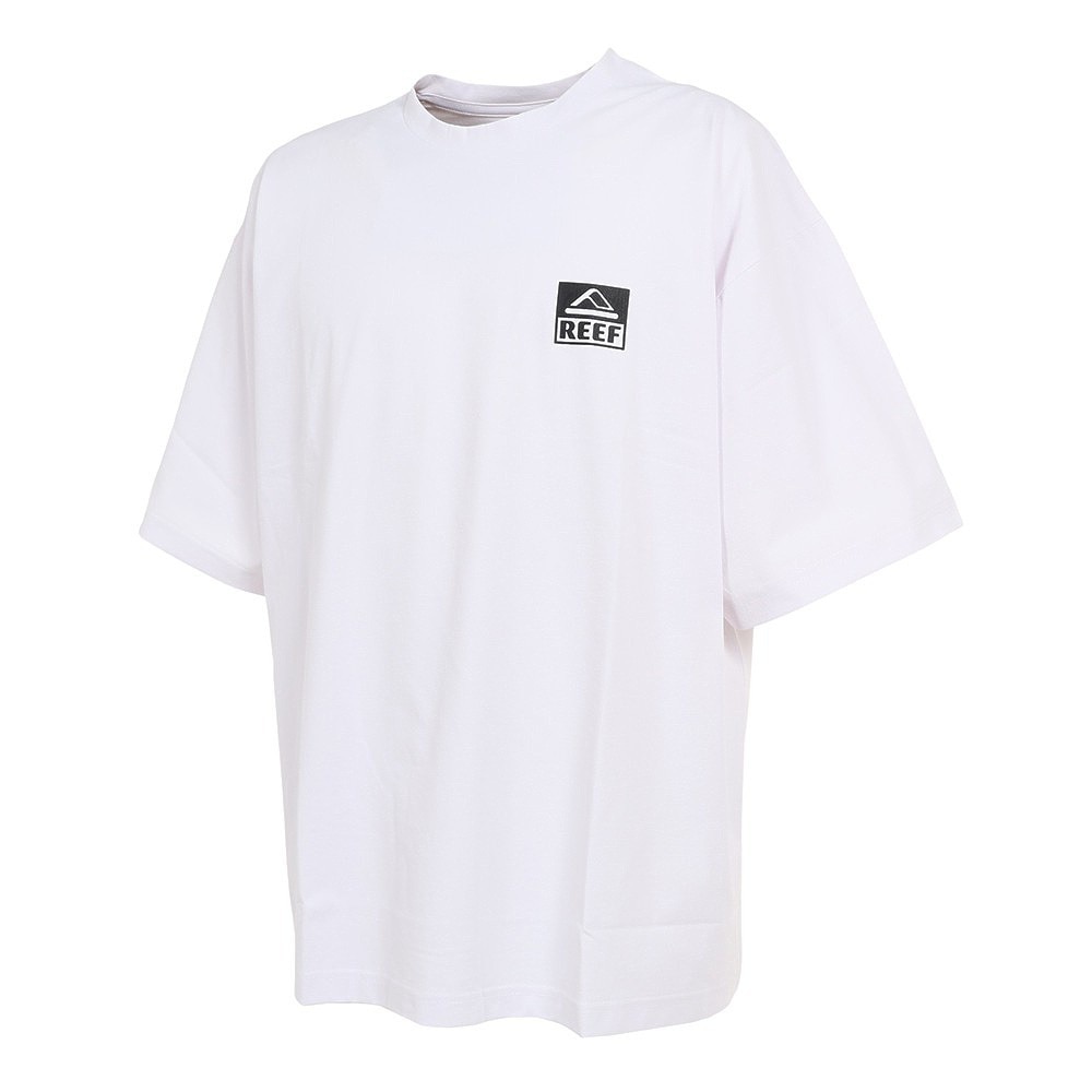 リーフ（REEF）（メンズ）ラッシュガード 半袖 Tシャツ UVカット 紫外線対策 ロゴ RFTEM2324 WHT Mサイズ