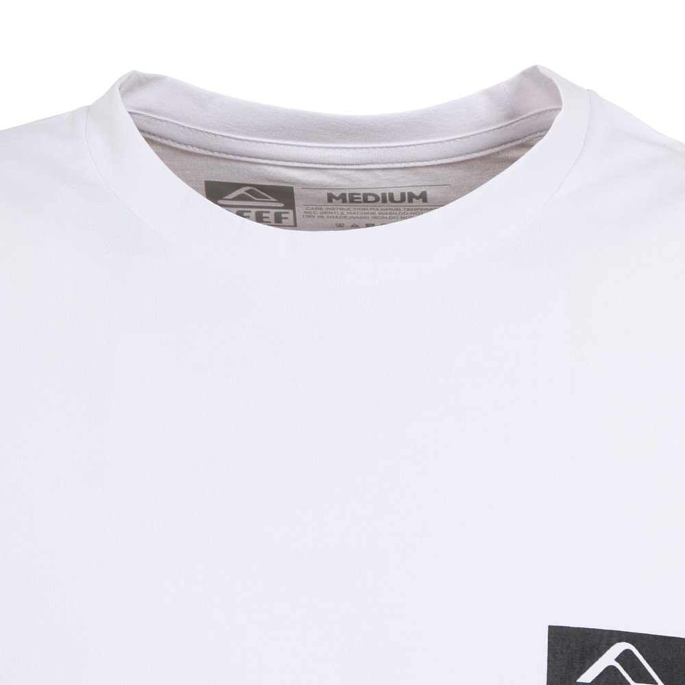 リーフ（REEF）（メンズ）ラッシュガード 半袖 Tシャツ UVカット 紫外線対策 ロゴ RFTEM2324 WHT Mサイズ