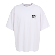 (メンズ)ラッシュガード 半袖 Tシャツ UVカット 紫外線対策 ロゴ RFTEM2324 WHT Mサイズ