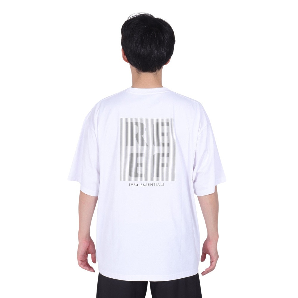 リーフ（REEF）（メンズ）ラッシュガード 半袖 Tシャツ UVカット 紫外線対策 ロゴ RFTEM2324 WHT LLサイズ