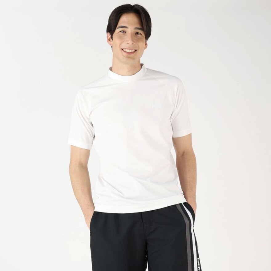 ヘリーハンセン(HELLY HANSEN)(メンズ)ラッシュガード 半袖 UVカット UPF50+ 紫外線対策 ショートスリーブラッシュガードティー HE82316 CW マリン、ウィンタースポーツ用品はヴィクトリア HELLY HANSEN のラッシュガード
