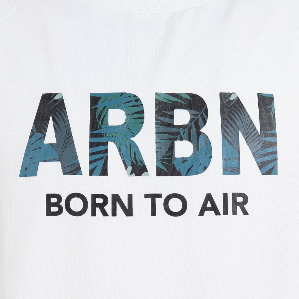 エアボーン（ARBN）（メンズ）ラッシュガード 半袖 Tシャツ クルーネック 速乾 UVカット 紫外線対策 AB2023SSM-SWIM002WHT ホワイト