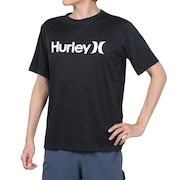 ハーレー（HURLEY）（メンズ）ラッシュガード 半袖 Tシャツ UVカット UPF50+ 紫外線対策 RASH ONE AND ONLY TEE MRG2310032-BLK