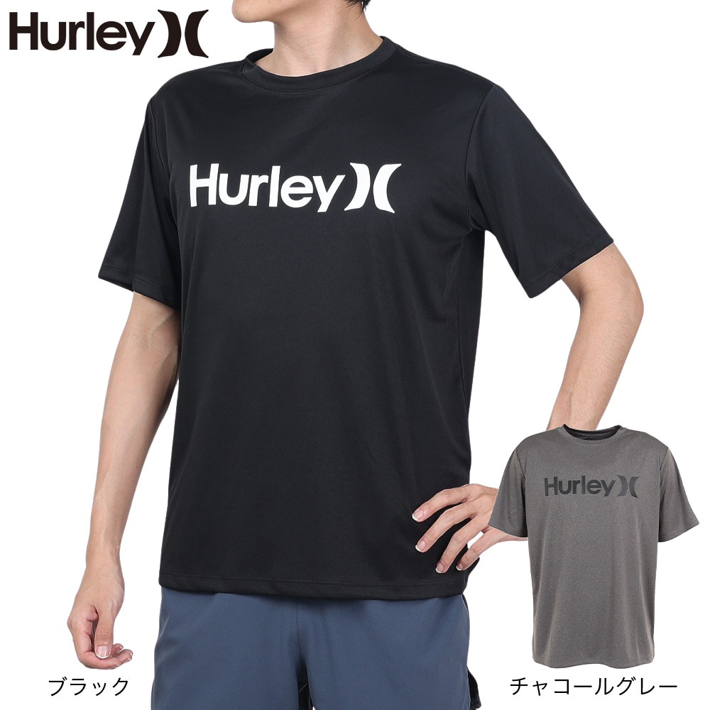 ハーレー（HURLEY）（メンズ）ラッシュガード 半袖 Tシャツ UVカット UPF50+ 紫外線対策 RASH ONE AND ONLY TEE MRG2310032-BLK