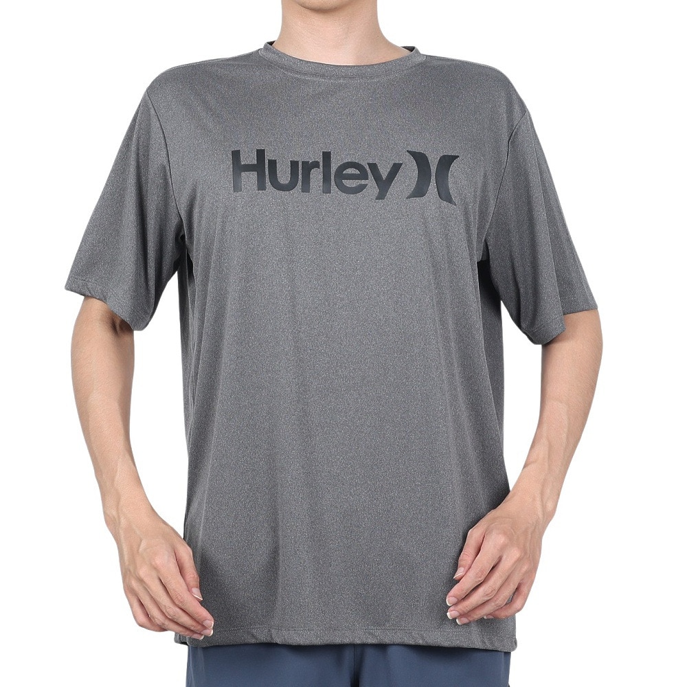 ハーレー（HURLEY）（メンズ）ラッシュガード 半袖 Tシャツ UVカット UPF50+ 紫外線対策 RASH ONE AND ONLY MRG2310032-CGHT