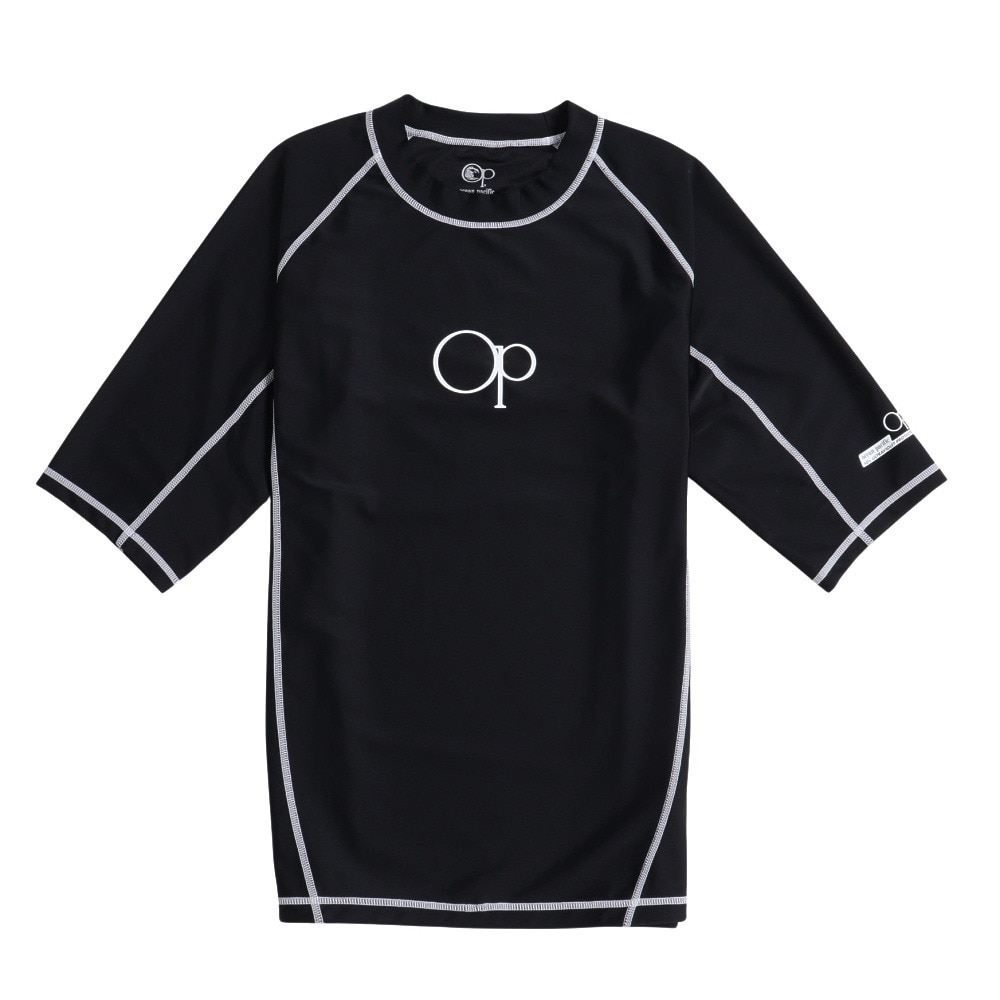 オーシャンパシフィック（Ocean Pacific）（メンズ）ラッシュガード 半袖 ロゴ UVカット 大きいサイズ 5134822BLK