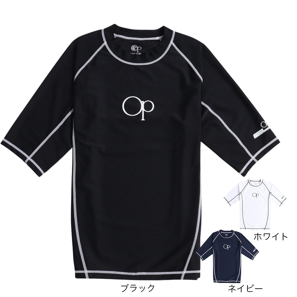 オーシャンパシフィック（Ocean Pacific）（メンズ）ラッシュガード 半袖 ロゴ UVカット 大きいサイズ 5134822NVY