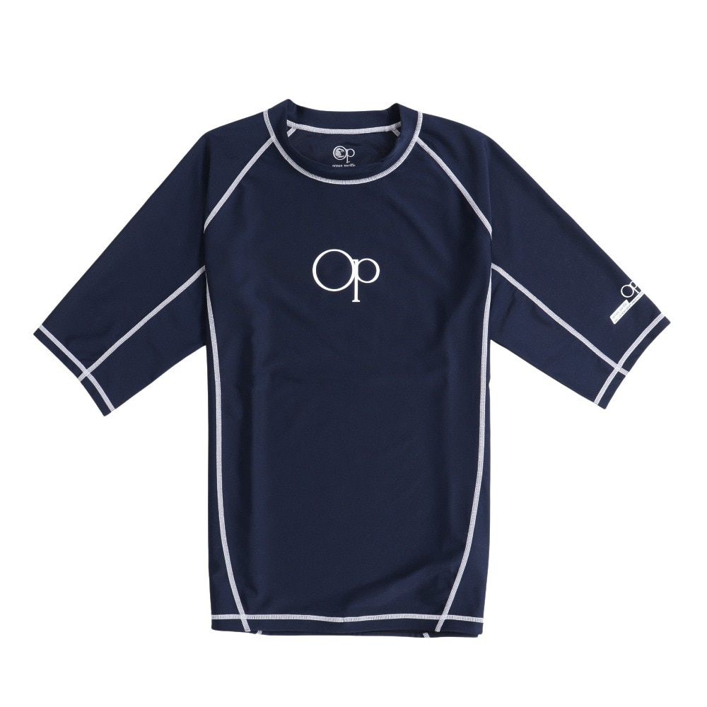 オーシャンパシフィック（Ocean Pacific）（メンズ）ラッシュガード 半袖 ロゴ UVカット 大きいサイズ 5134822NVY
