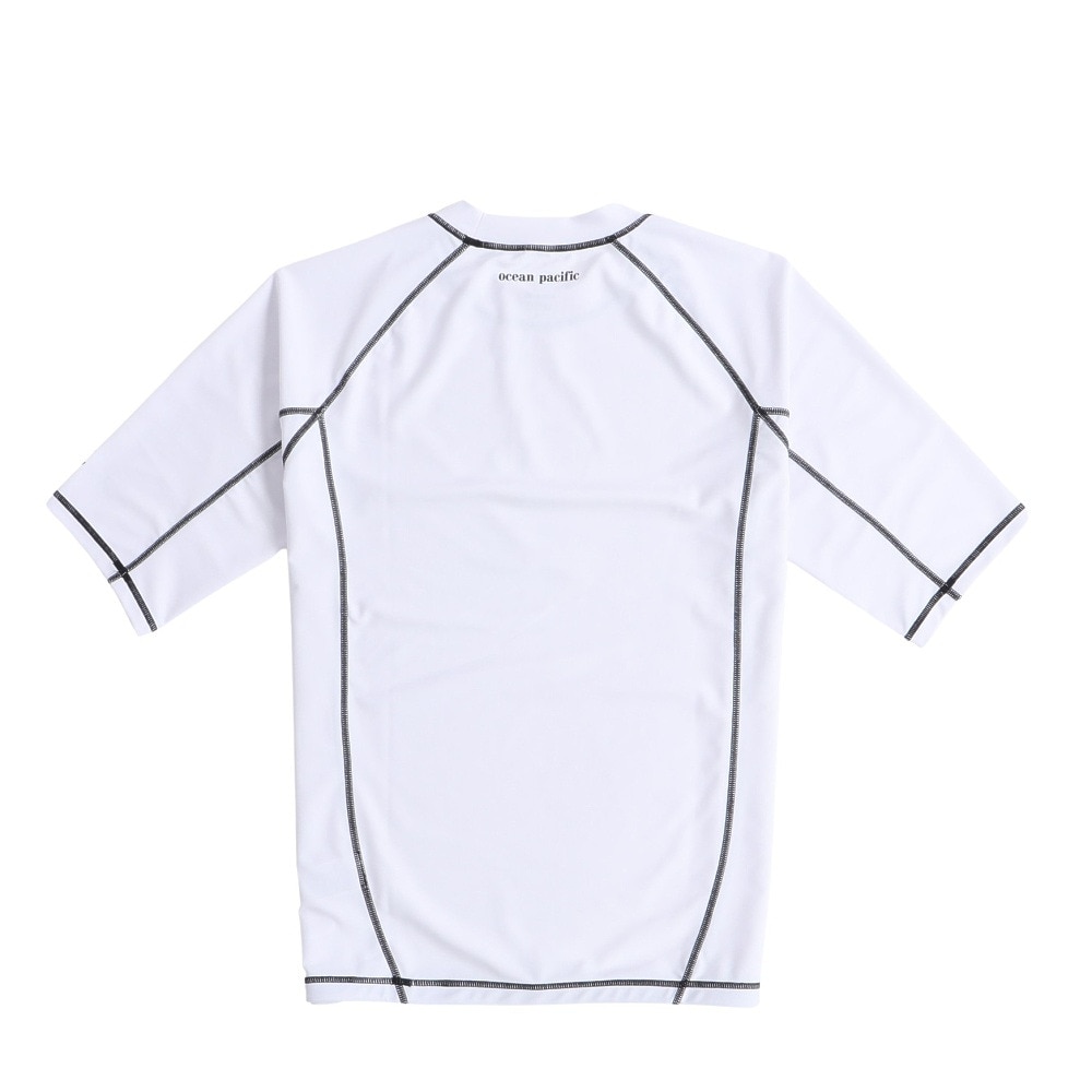 オーシャンパシフィック（Ocean Pacific）（メンズ）ラッシュガード 半袖 ロゴ UVカット 大きいサイズ 5134822WHT