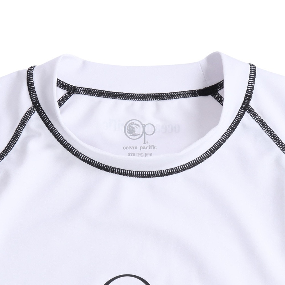 オーシャンパシフィック（Ocean Pacific）（メンズ）ラッシュガード 半袖 ロゴ UVカット 大きいサイズ 5134822WHT