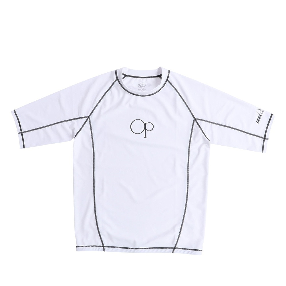オーシャンパシフィック（Ocean Pacific）（メンズ）ラッシュガード 半袖 ロゴ UVカット 大きいサイズ 5134822WHT