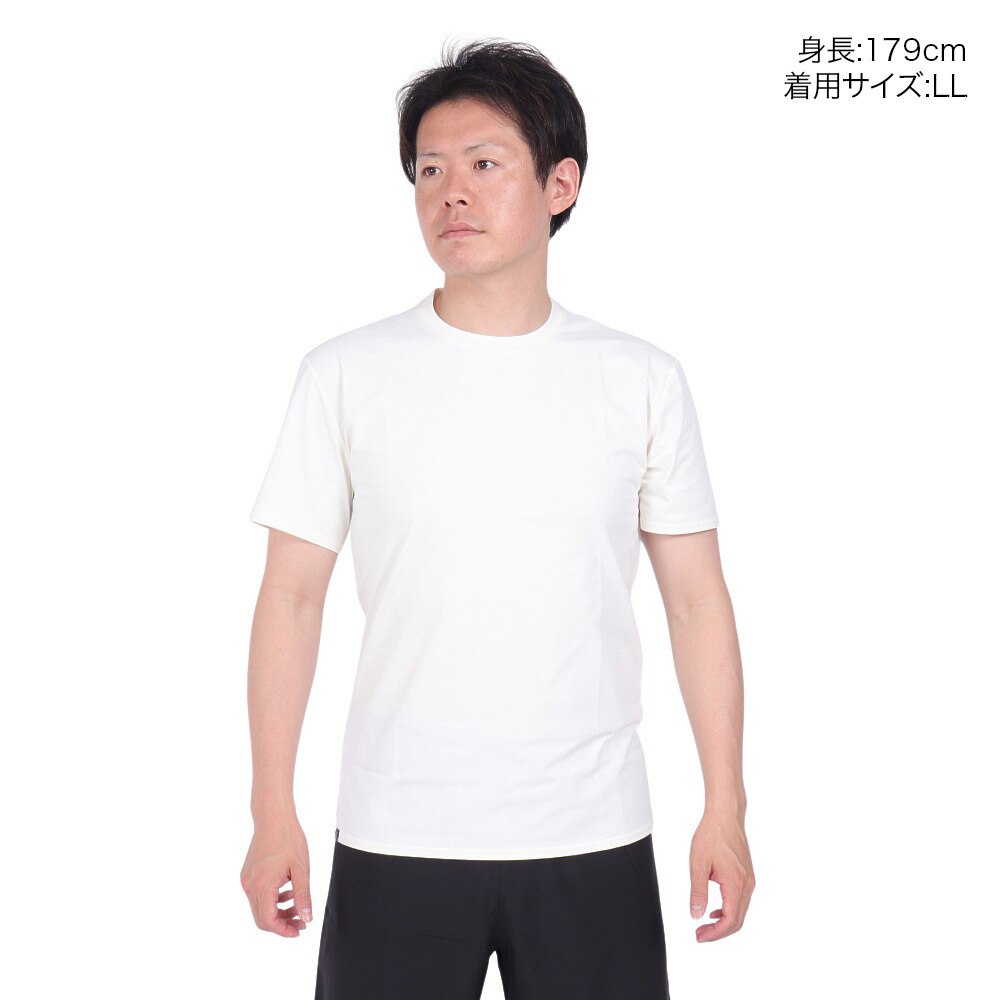 フットマーク（FOOTMARK）（メンズ）ラッシュガード 半袖 ナチュラル プルオーバー Tシャツ 3100101-01 UVカット 水陸両用 虫よけ