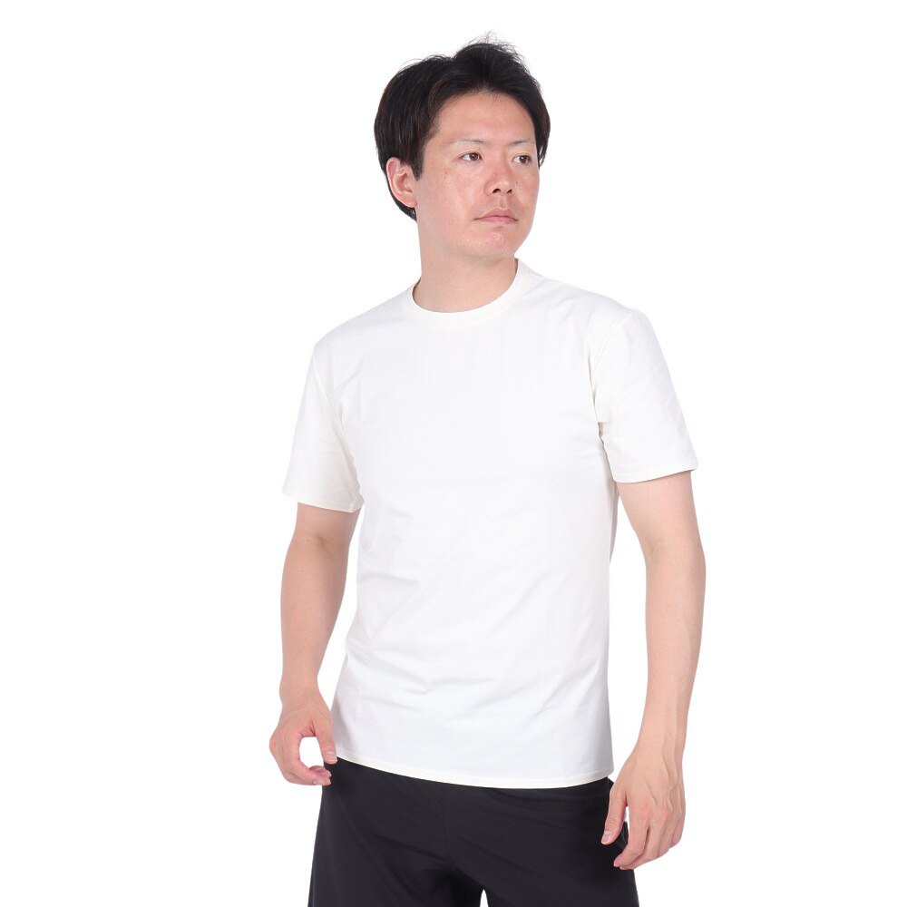 フットマーク（FOOTMARK）（メンズ）ラッシュガード 半袖 ナチュラル プルオーバー Tシャツ 3100101-01 UVカット 水陸両用 虫よけ