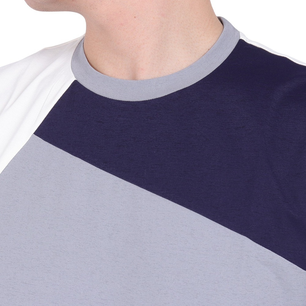 フットマーク（FOOTMARK）（メンズ）ラッシュガード 半袖 ナチュラル プルオーバー Tシャツ カラーブロック 3100315-18 UVカット 水陸両用 虫よけ