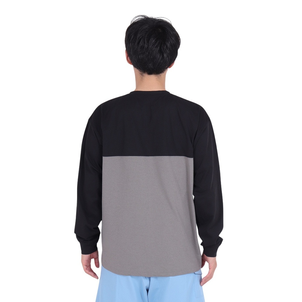 リーフ（REEF）（メンズ）ラッシュガード 長袖 BICOLOR ラッシュ長袖Tシャツ RFTEM2421-BK/GY
