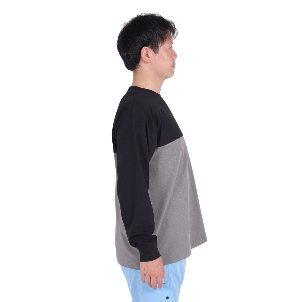 リーフ（REEF）（メンズ）ラッシュガード 長袖 BICOLOR ラッシュ長袖Tシャツ RFTEM2421-BK/GY