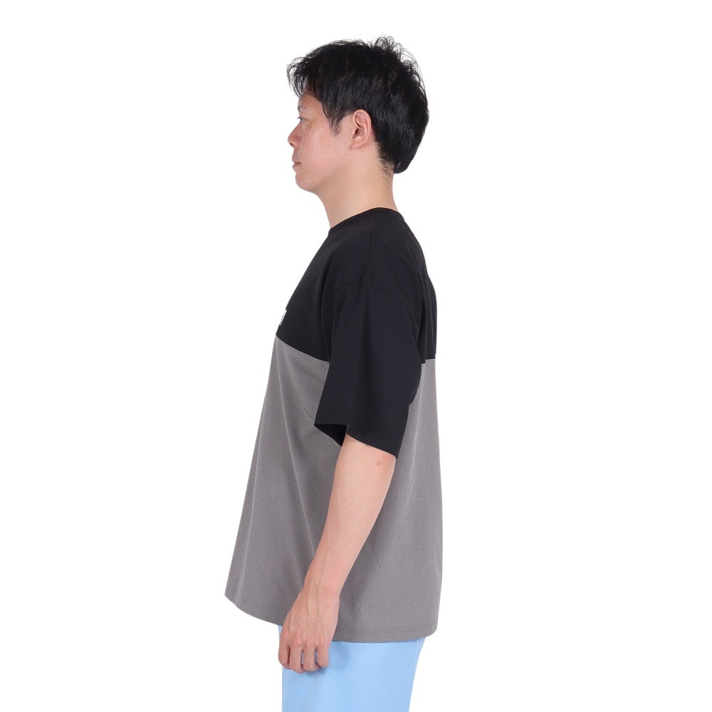 リーフ（REEF）（メンズ）ラッシュガード 半袖 BICOLOR ラッシュ半袖Tシャツ RFTEM2422-BK/GY