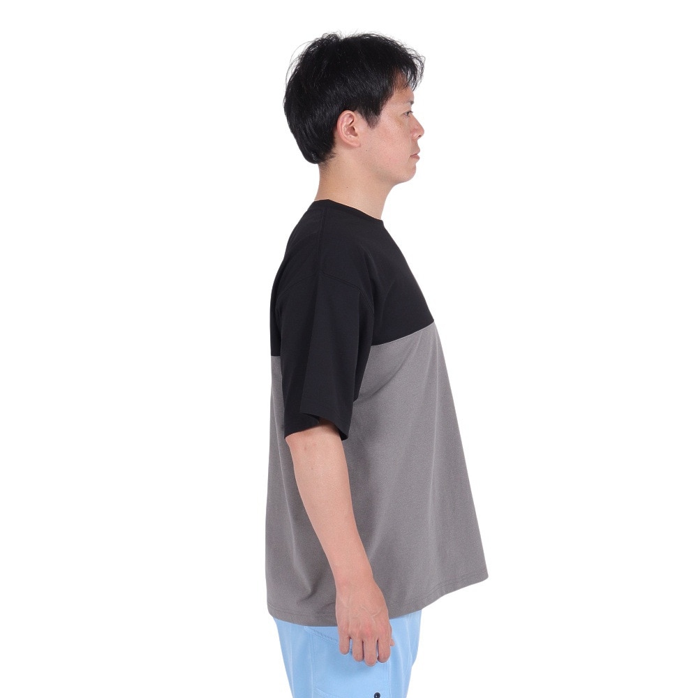 リーフ（REEF）（メンズ）ラッシュガード 半袖 BICOLOR ラッシュ半袖Tシャツ RFTEM2422-BK/GY