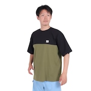 (メンズ)ラッシュガード 半袖 BICOLOR ラッシュ半袖Tシャツ RFTEM2422-OLV