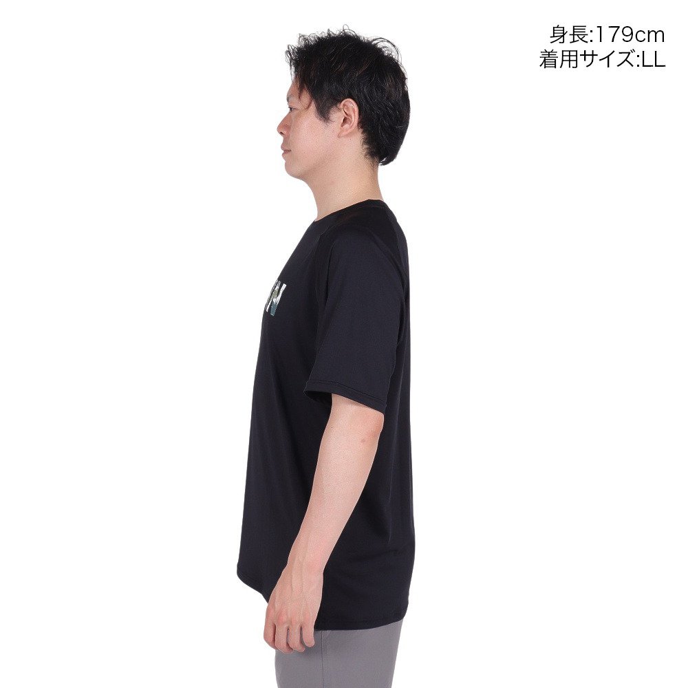 エアボーン（ARBN）（メンズ）ラッシュガード 半袖 Tシャツ AB24SSM-APP0904BLK