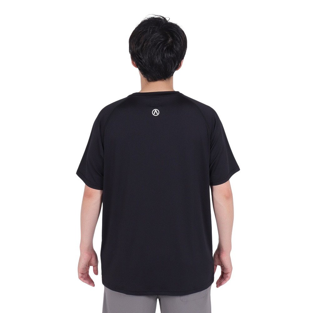 エアボーン（ARBN）（メンズ）ラッシュガード 半袖 Tシャツ AB24SSM-APP0904BLK