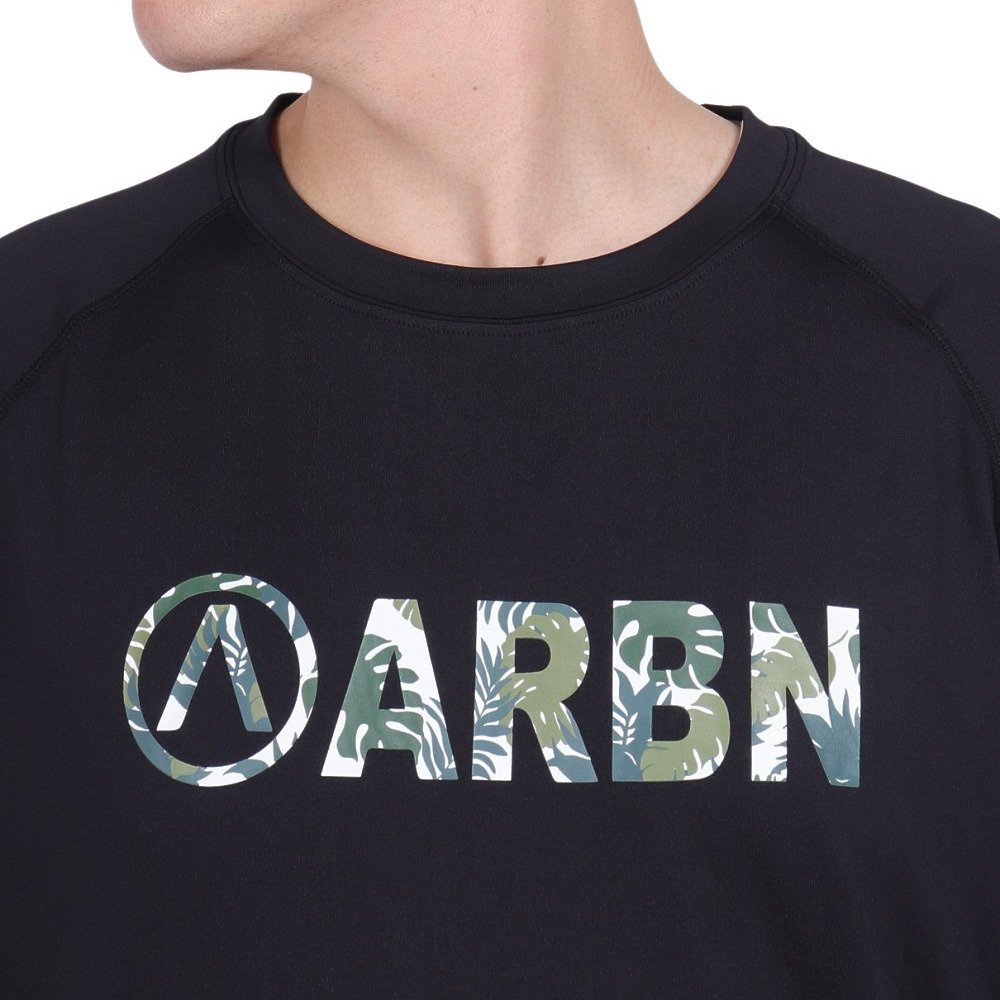 エアボーン（ARBN）（メンズ）ラッシュガード 半袖 Tシャツ AB24SSM-APP0904BLK