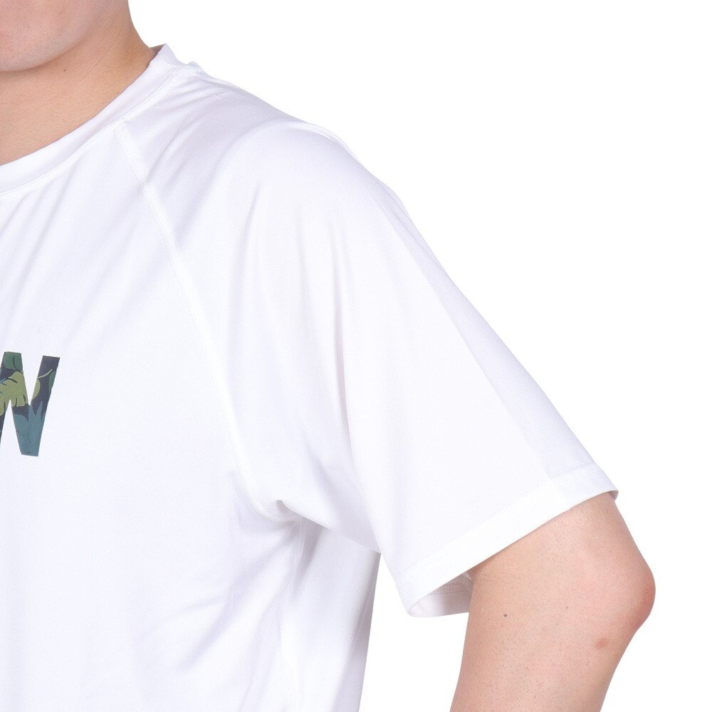 エアボーン（ARBN）（メンズ）ラッシュガード 半袖 Tシャツ AB24SSM-APP0904WHT