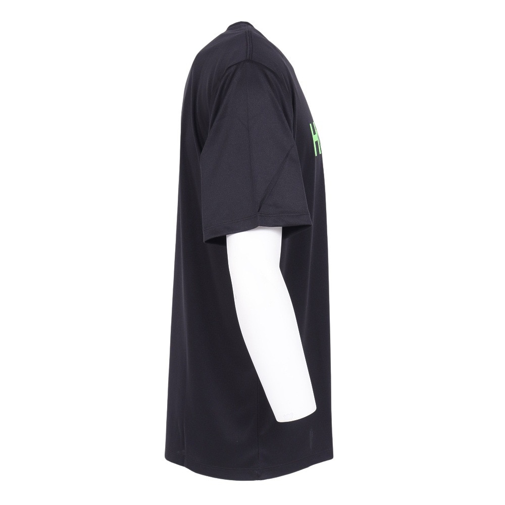 ハーレー（HURLEY）（メンズ）UPF50+ 軽量 速乾 ストレッチ ラッシュガード 半袖 ワンアンドオンリー Tシャツ MRG2310032-BLK3