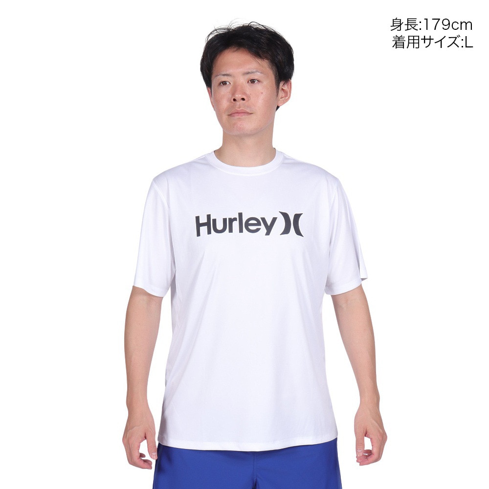 ハーレー（HURLEY）（メンズ）ラッシュガード 半袖 ワンアンドオンリー Tシャツ MRG2310032-WHT