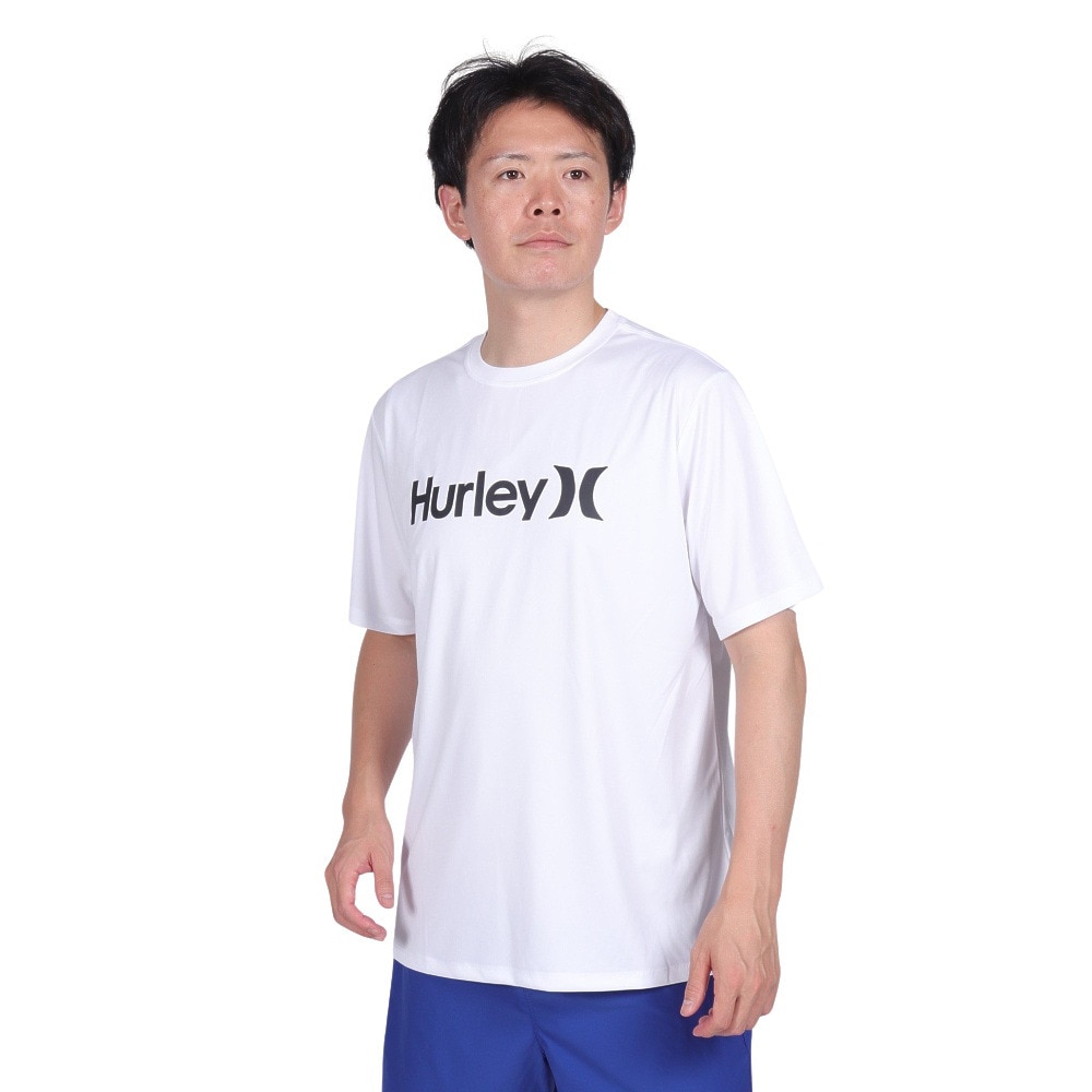 ハーレー（HURLEY）（メンズ）ラッシュガード 半袖 ワンアンドオンリー Tシャツ MRG2310032-WHT