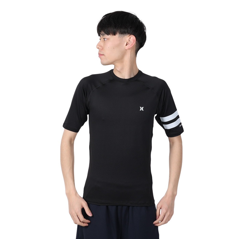 ハーレー（HURLEY）（メンズ）ラッシュガード PHNTM RASH BP COMP 半袖シャツ 24 MRG2310038-BLK