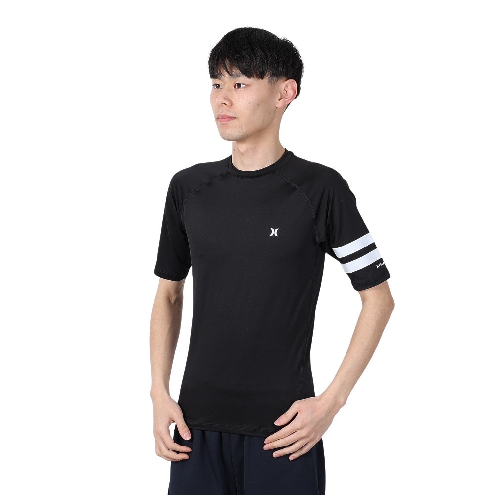 ハーレー（HURLEY）（メンズ）ラッシュガード PHNTM RASH BP COMP 半袖シャツ 24 MRG2310038-BLK