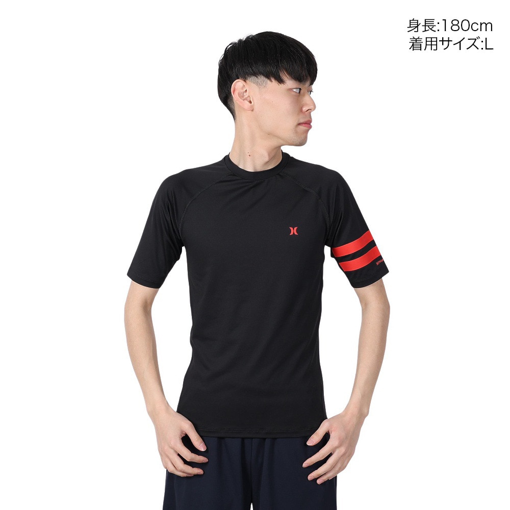 ハーレー（HURLEY）（メンズ）ラッシュガード PHNTM RASH BP COMP 半袖シャツ 24 MRG2310038-BLK2