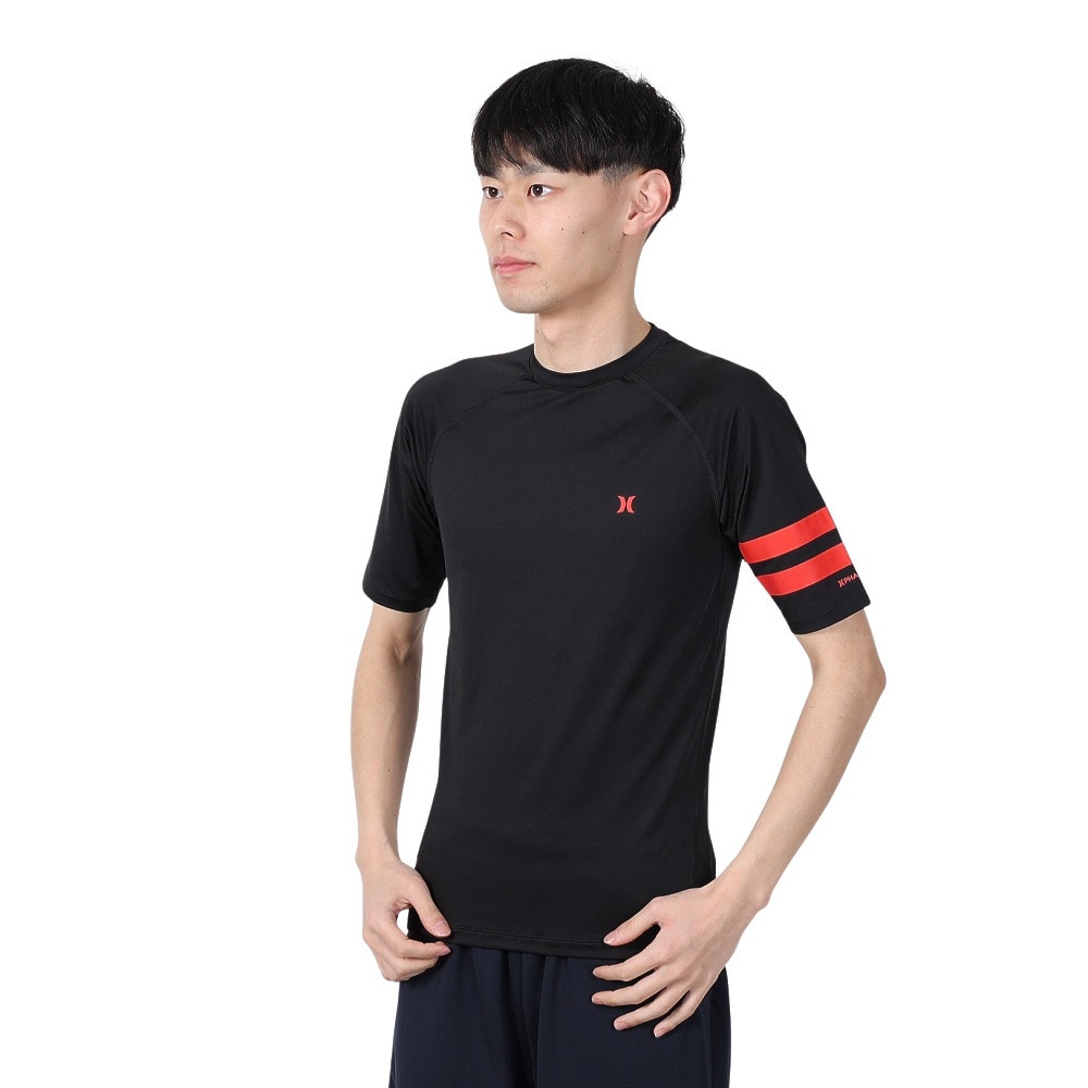 ハーレー（HURLEY）（メンズ）ラッシュガード PHNTM RASH BP COMP 半袖シャツ 24 MRG2310038-BLK2