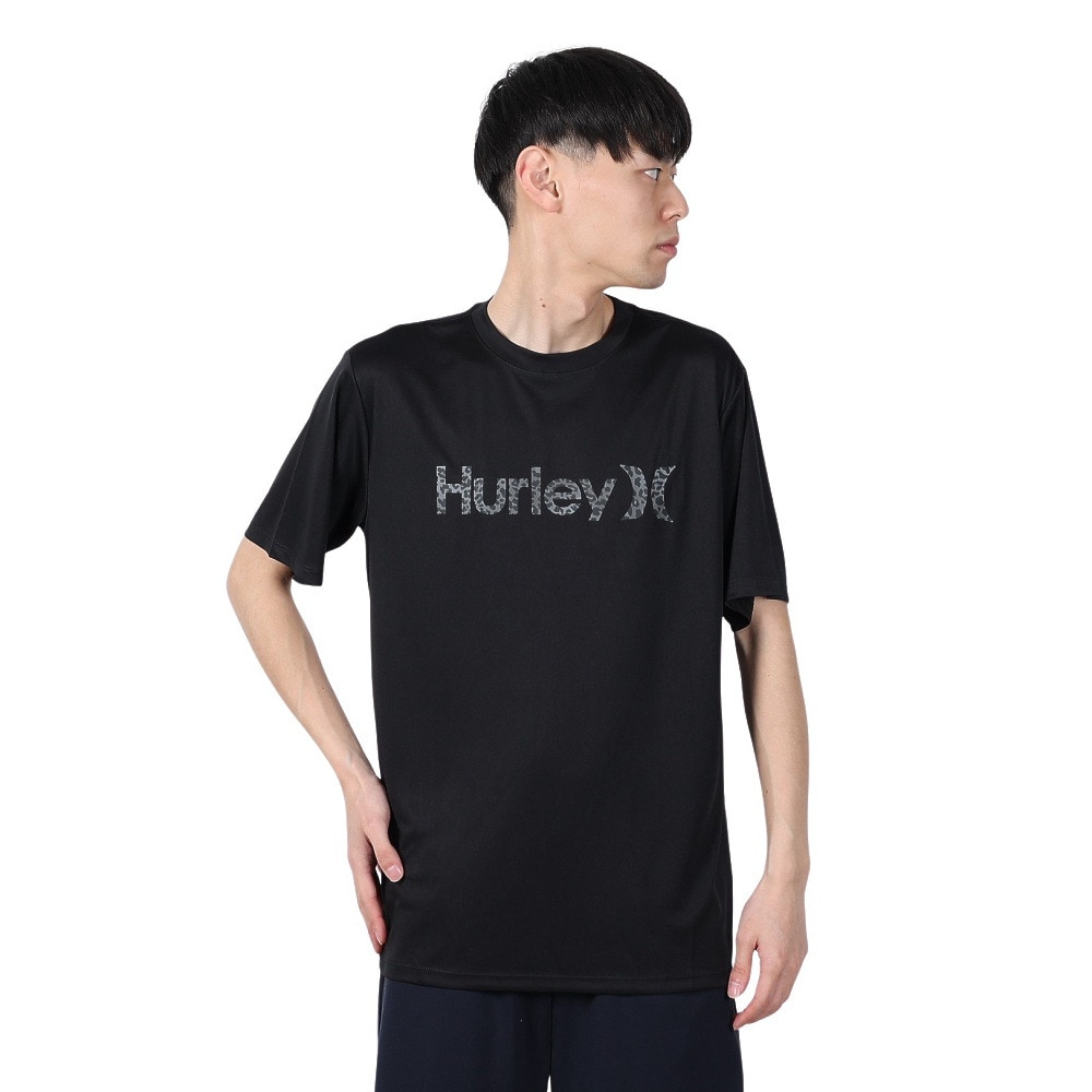 ハーレー（HURLEY）（メンズ）ラッシュガード RASH LEO OAO 半袖Tシャツ 24 MRG2411028-BLK