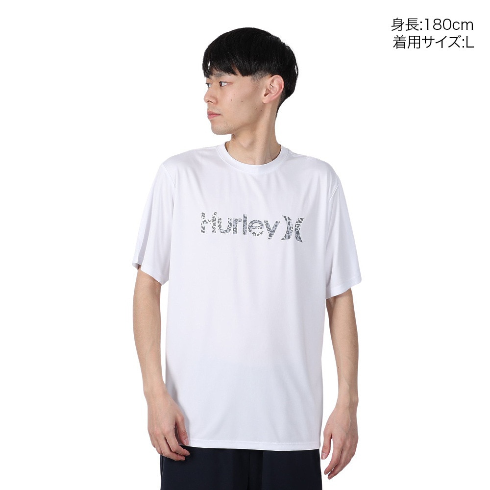 ハーレー（HURLEY）（メンズ）ラッシュガード RASH LEO OAO 半袖Tシャツ 24 MRG2411028-WHT