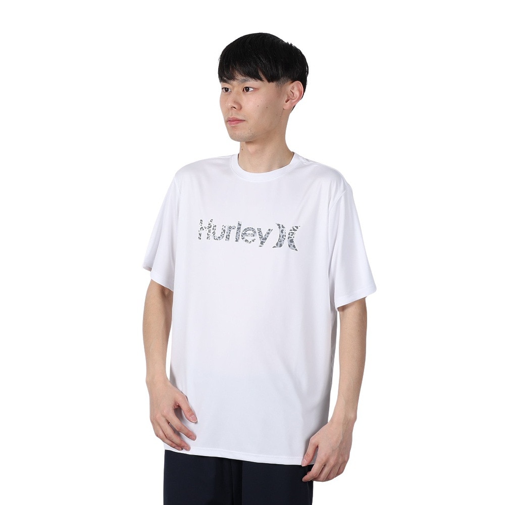 ハーレー（HURLEY）（メンズ）ラッシュガード RASH LEO OAO 半袖Tシャツ 24 MRG2411028-WHT