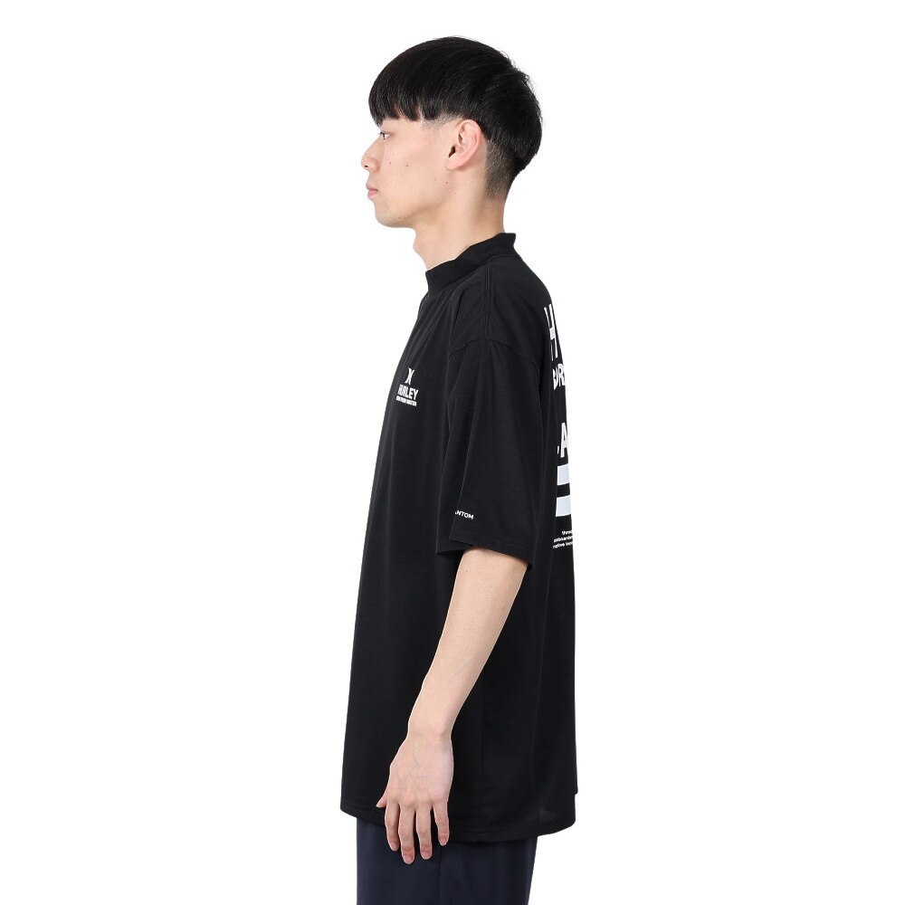 ハーレー（HURLEY）（メンズ）ラッシュガード 半袖 OVRSZD CAL MOCK 半袖Tシャツ 24 MUT2411030-BLK