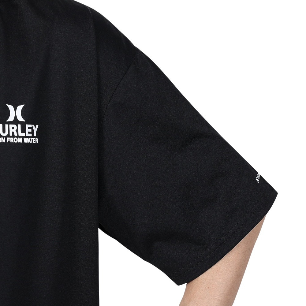 ハーレー（HURLEY）（メンズ）ラッシュガード 半袖 OVRSZD CAL MOCK 半袖Tシャツ 24 MUT2411030-BLK