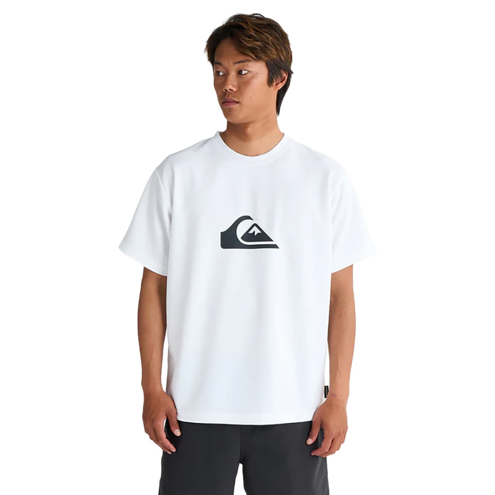クイックシルバー（Quiksilver）（メンズ）ラッシュガード 半袖 COMP LOGO ショートスリーブ サーフTシャツ ラッシュガード 25SPQLY251018WHT