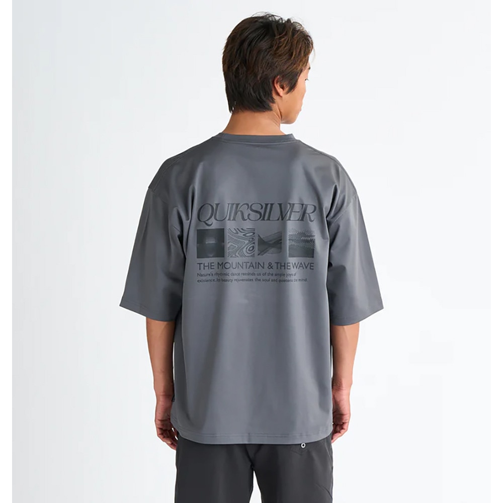 クイックシルバー（Quiksilver）（メンズ）ラッシュガード 半袖 GW INTERCONNECT ショートスリーブ サーフTシャツ ラッシュガード 25SPQLY251022GRY