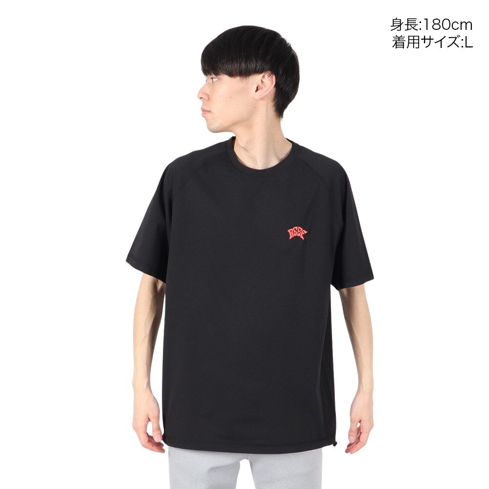 リーフ（REEF）（メンズ）ラッシュガード 半袖 ブラック Tシャツ RFTEM2521-BK/CR