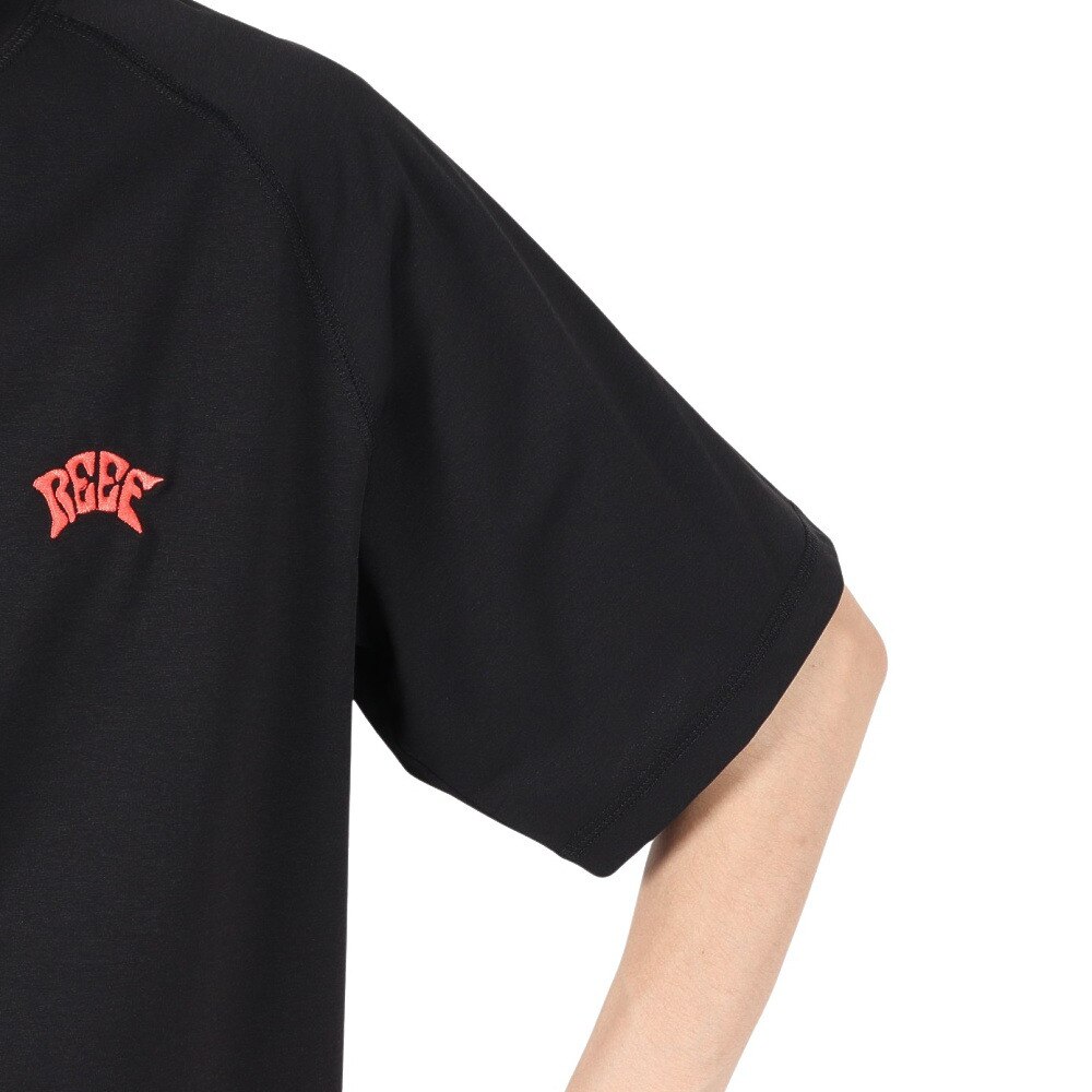 リーフ（REEF）（メンズ）ラッシュガード 半袖 ブラック Tシャツ RFTEM2521-BK/CR
