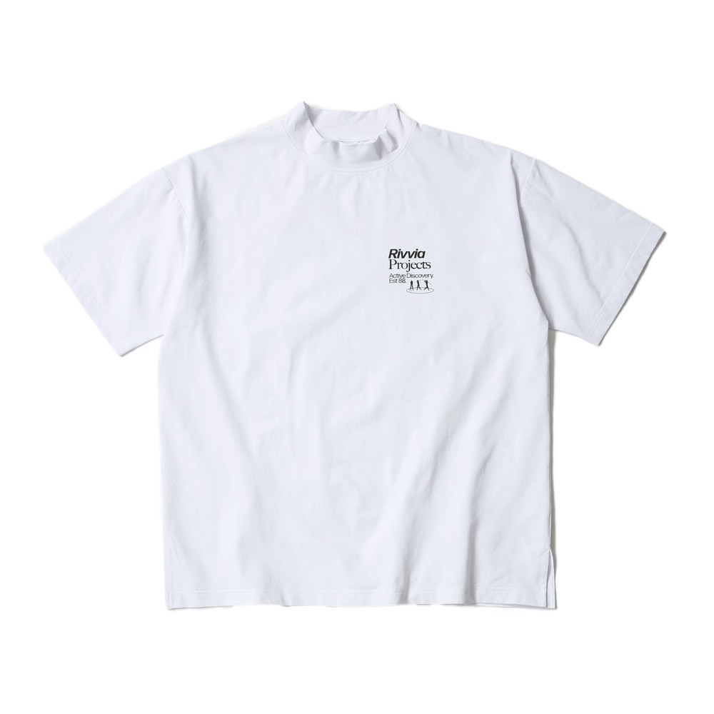リヴィアプロジェクツ（Rivvia Projects）（メンズ）ラッシュガード 半袖Tシャツ モックネック RQ2-W07-WHT