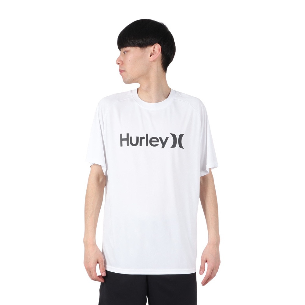 ハーレー（HURLEY）（メンズ）ファントム ラッシュガード ワンアンドオンリー 半袖 Tシャツ MSRG251006-WHT